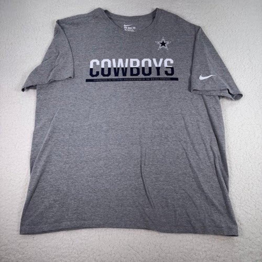 Nike Dallas Cowboys T shirt Mens XL gray Engineered Athletic Cut Tee‎ NFL - Picture 5 of 8